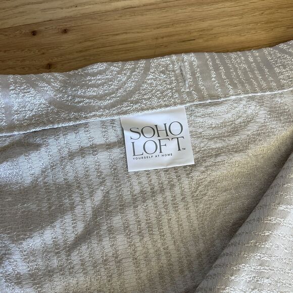 Soho Loft Shower Curtain beige arches bohemian home goods retro metallic neutral - Picture 2 of 4